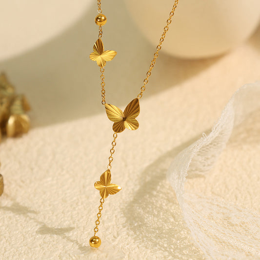 Butterfly Drop Necklace