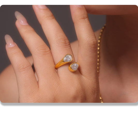 Twilight Teardrop Ring