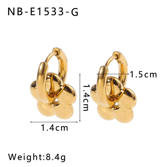 Flower Hoop Earrings