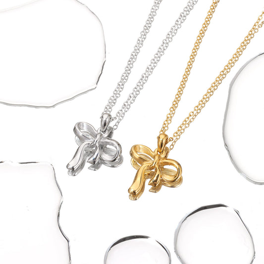 Cute Bow Pendant Necklace
