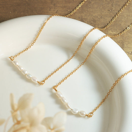 Freshwater Pearl Bar Necklace
