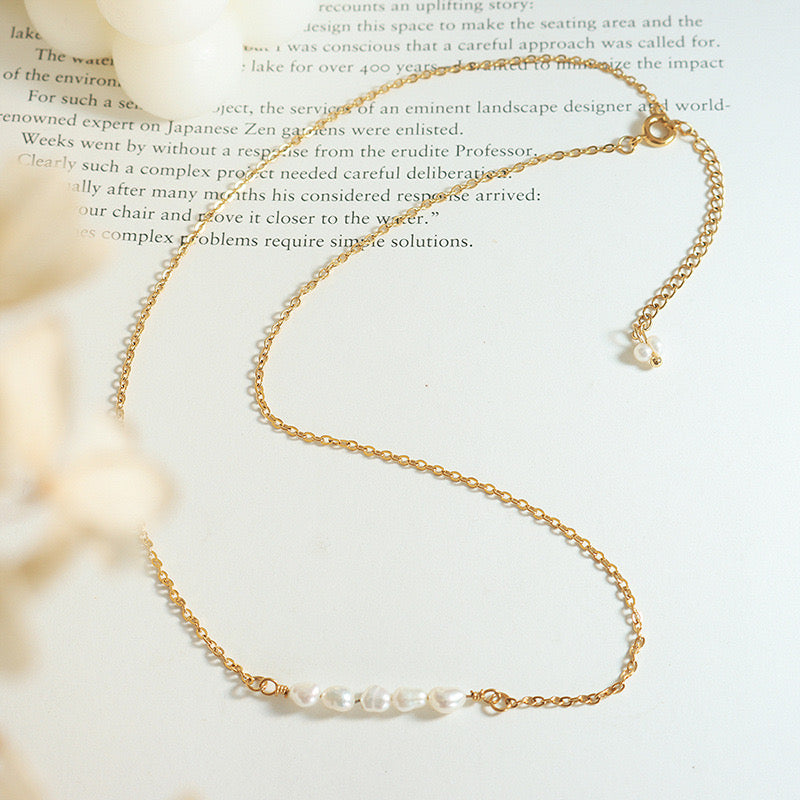 Freshwater Pearl Bar Necklace