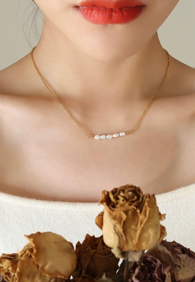 Freshwater Pearl Bar Necklace