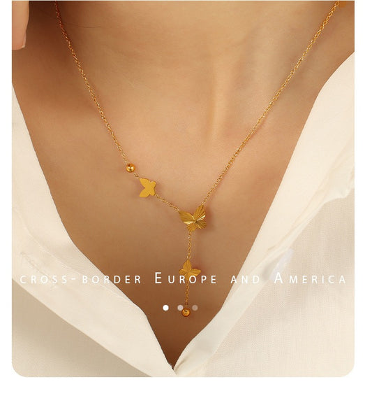 Butterfly Drop Necklace