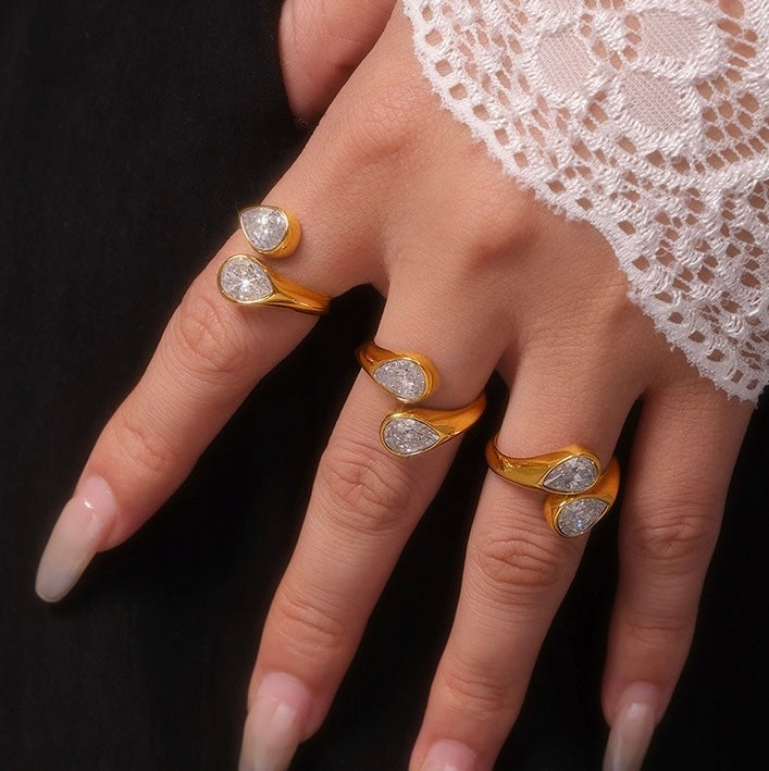 Twilight Teardrop Ring