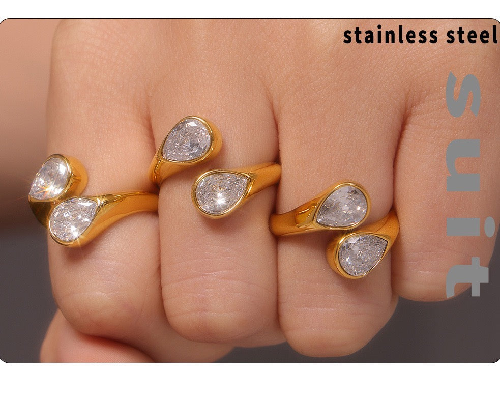 Twilight Teardrop Ring