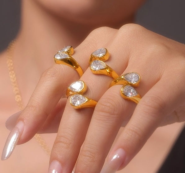 Twilight Teardrop Ring
