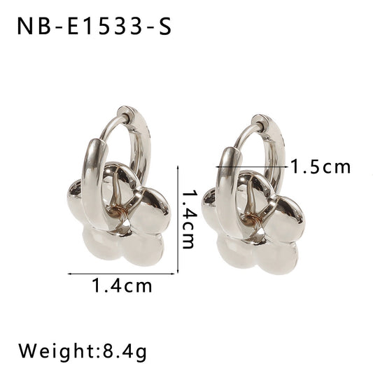 Flower Hoop Earrings
