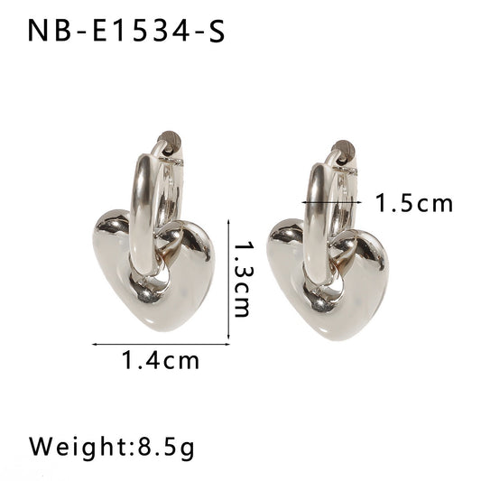 Heart Hoop Earrings