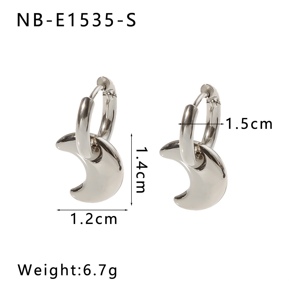 Moon Hoop Earrings
