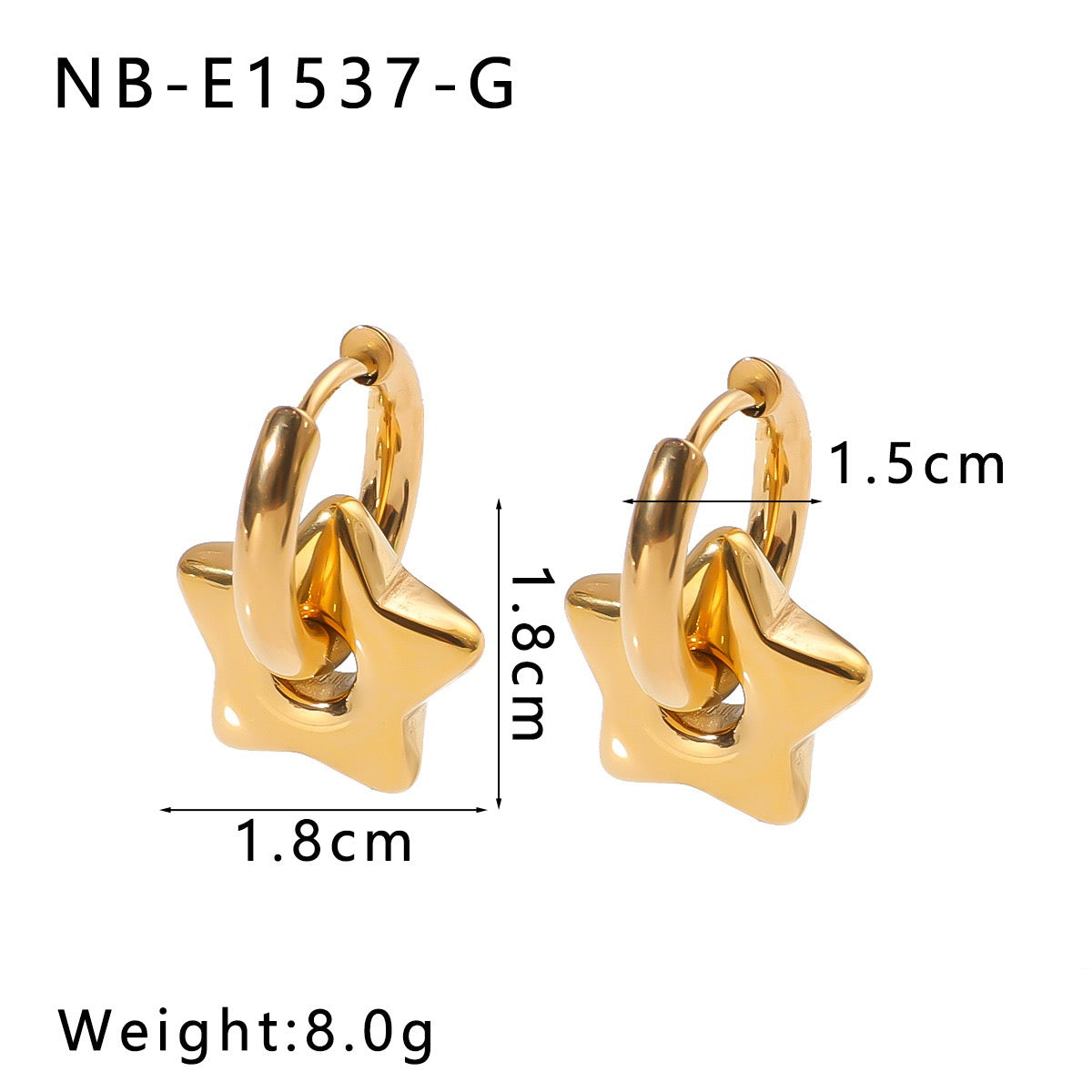 Star Hoop Earrings