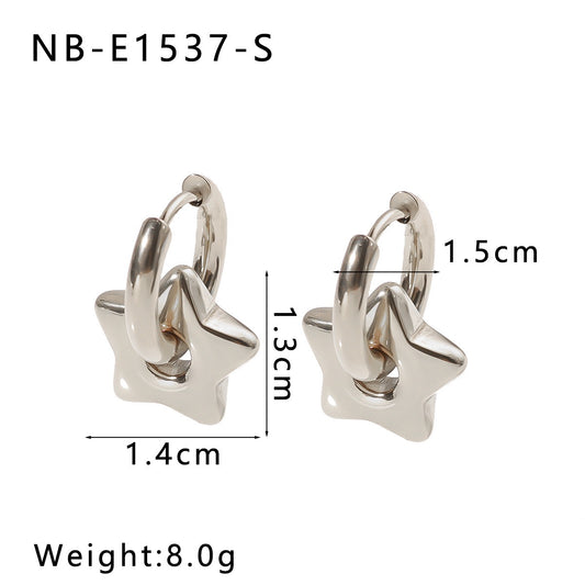 Star Hoop Earrings