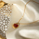 Red Agate Heart Pendant Necklace