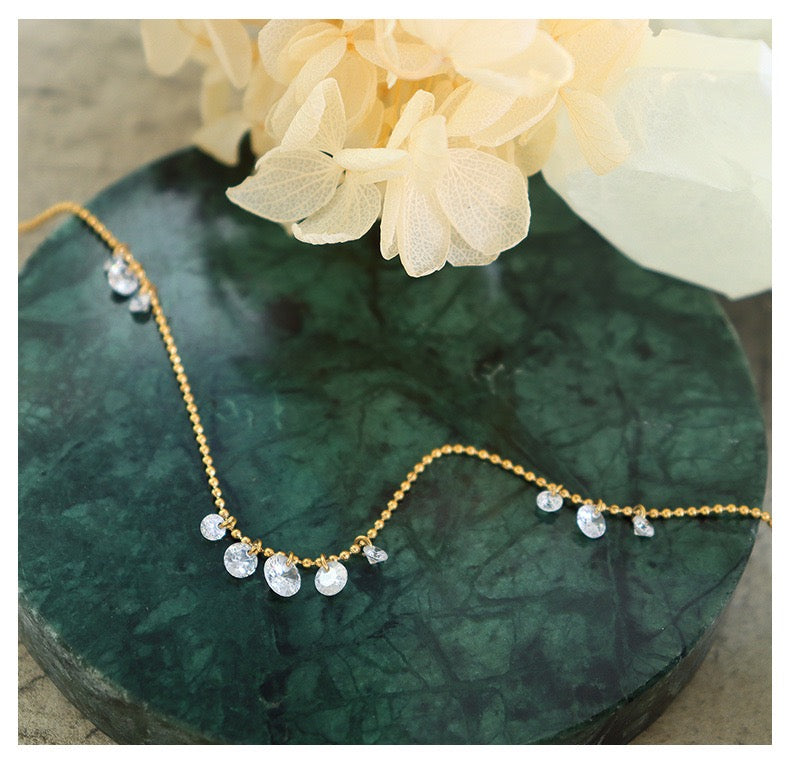 Radiant Crystal Drop Necklace