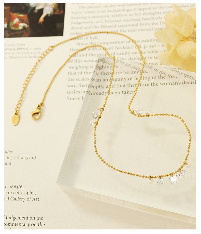 Radiant Crystal Drop Necklace