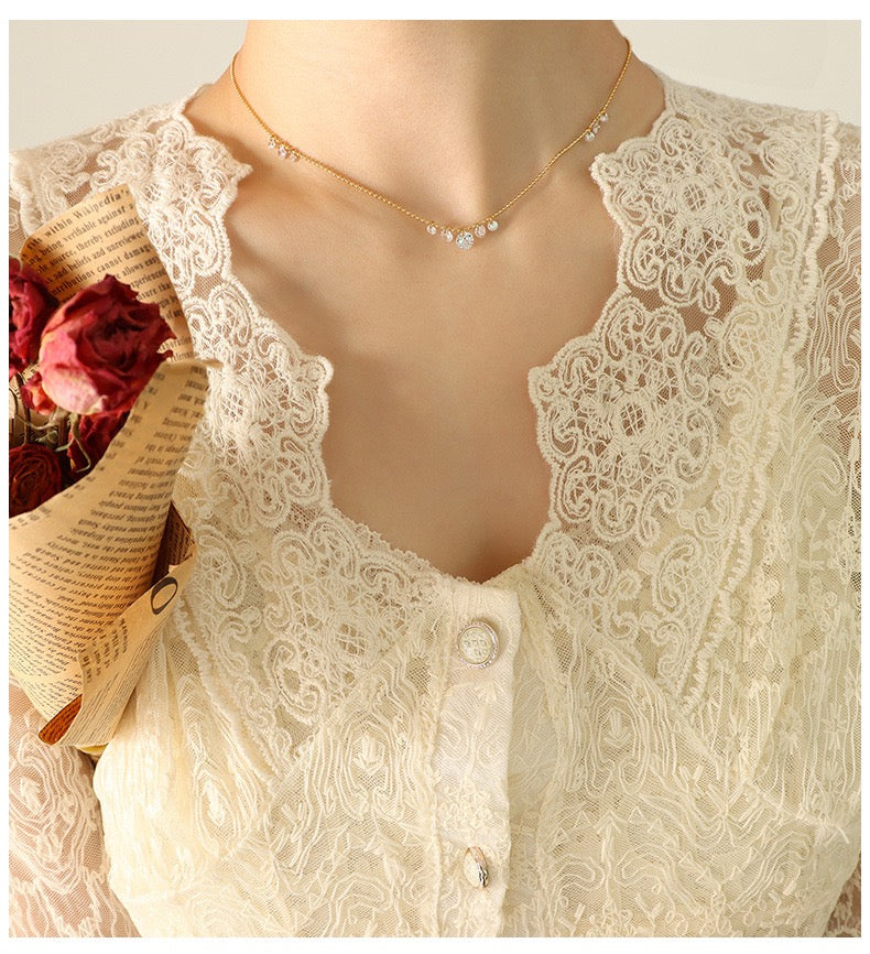 Radiant Crystal Drop Necklace