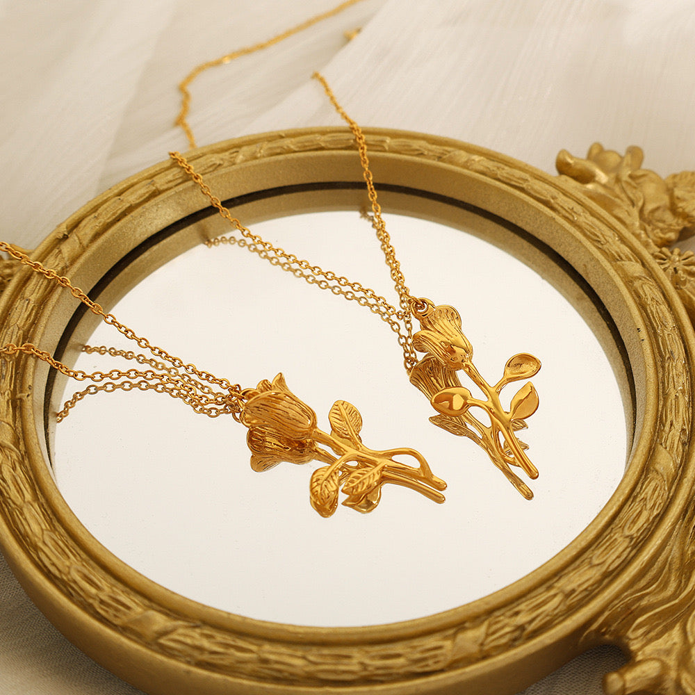 Timeless Rose Pendant Necklace