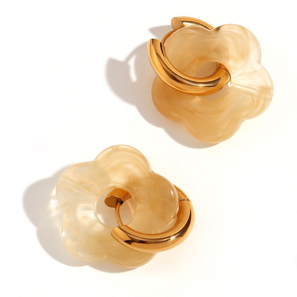 Floral Hoop Earrings